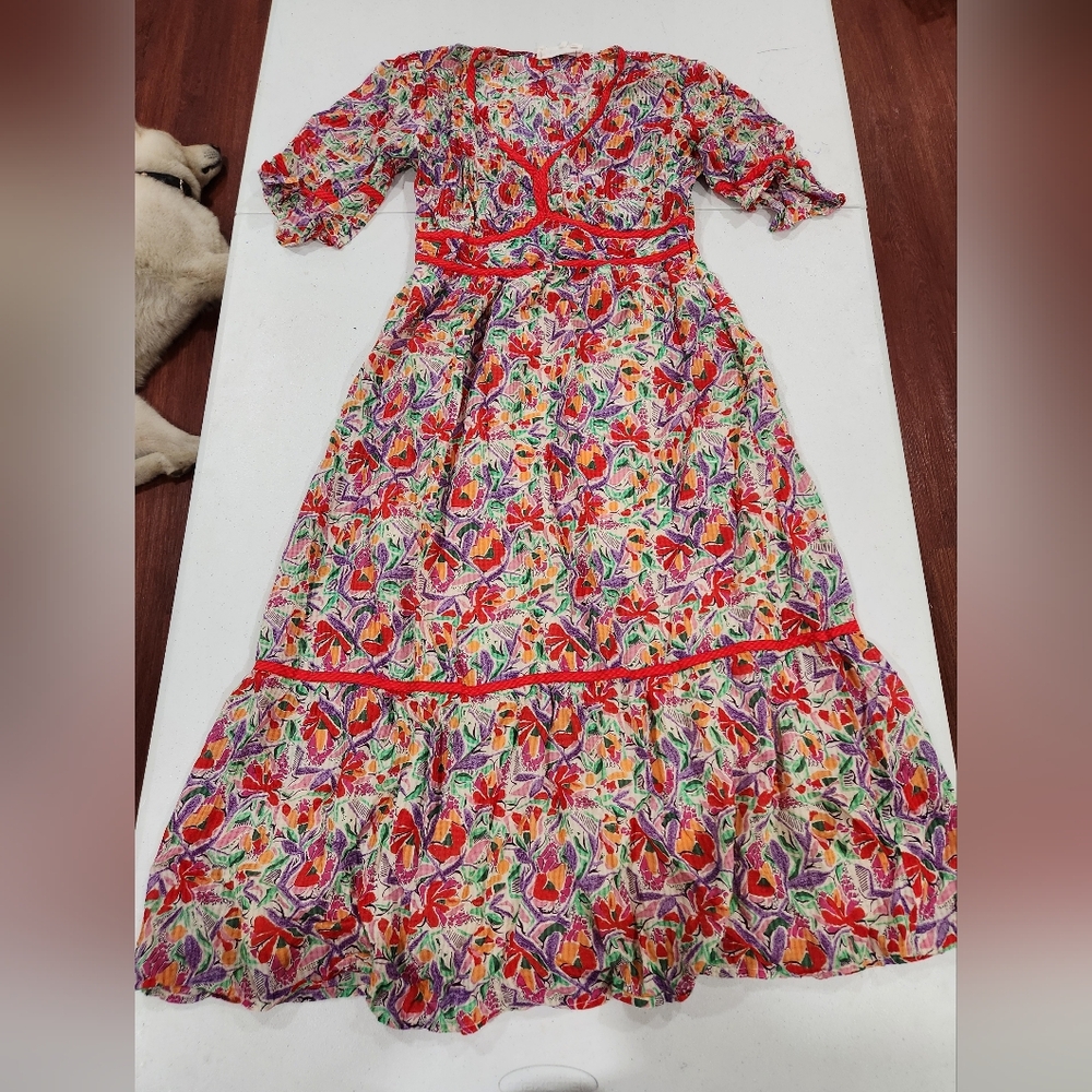 Ba&Sh Aquila Floral Midi Dress